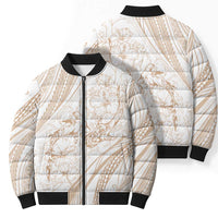 Sharks Couple Dreamy Polynesians Floral Sea Bomber Puffer Jacket Hazel LT7 - Polynesian Pride