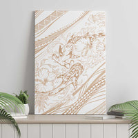 Sharks Couple Dreamy Polynesians Floral Sea Canvas Wall Art Hazel LT7 - Polynesian Pride