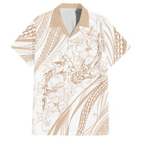 Sharks Couple Dreamy Polynesians Floral Sea Family Matching Mermaid Dress and Hawaiian Shirt Hazel - Polynesian Pride