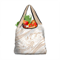 Sharks Couple Dreamy Polynesians Floral Sea Grocery Bag Hazel - Polynesian Pride