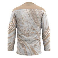 Sharks Couple Dreamy Polynesians Floral Sea Hockey Jersey Hazel LT7 - Polynesian Pride