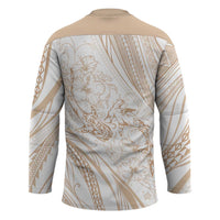 Sharks Couple Dreamy Polynesians Floral Sea Hockey Jersey Hazel - Polynesian Pride