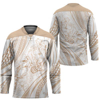 Sharks Couple Dreamy Polynesians Floral Sea Hockey Jersey Hazel LT7 - Polynesian Pride