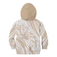 Sharks Couple Dreamy Polynesians Floral Sea Kid Hoodie Hazel - Polynesian Pride