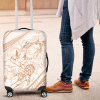 Sharks Couple Dreamy Polynesians Floral Sea Luggage Cover Hazel - Polynesian Pride
