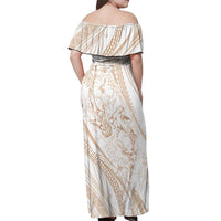 Sharks Couple Dreamy Polynesians Floral Sea Off Shoulder Maxi Dress Hazel LT7 - Polynesian Pride