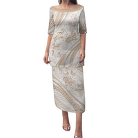 Sharks Couple Dreamy Polynesians Floral Sea Puletasi Hazel LT7 Long Dress Hazel - Polynesian Pride