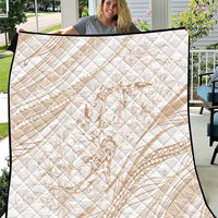 Sharks Couple Dreamy Polynesians Floral Sea Quilt Hazel - Polynesian Pride