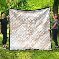 Sharks Couple Dreamy Polynesians Floral Sea Quilt Hazel - Polynesian Pride