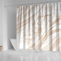 Sharks Couple Dreamy Polynesians Floral Sea Shower Curtain Hazel - Polynesian Pride