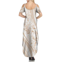 Sharks Couple Dreamy Polynesians Floral Sea Summer Maxi Dress Hazel LT7 - Polynesian Pride