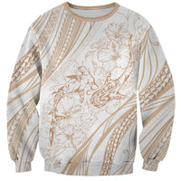 Sharks Couple Dreamy Polynesians Floral Sea Sweatshirt Hazel LT7 Unisex Hazel - Polynesian Pride