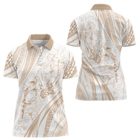Sharks Couple Dreamy Polynesians Floral Sea Women Polo Shirt Hazel LT7 - Polynesian Pride