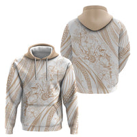 Sharks Couple Dreamy Polynesians Floral Sea Zip Hoodie Hazel LT7 - Polynesian Pride