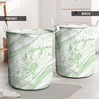 Sharks Couple Dreamy Polynesians Floral Sea Laundry Basket Emerald LT7 - Polynesian Pride