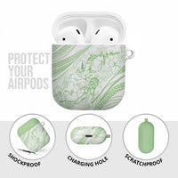 Sharks Couple Dreamy Polynesians Floral Sea AirPods Case Emerald LT7 - Polynesian Pride