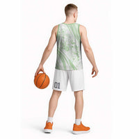 Sharks Couple Dreamy Polynesians Floral Sea Basketball Jersey Emerald LT7 - Polynesian Pride