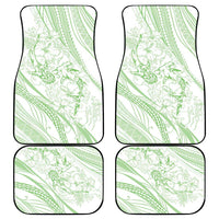 Sharks Couple Dreamy Polynesians Floral Sea Car Mats Emerald LT7 - Polynesian Pride