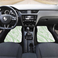 Sharks Couple Dreamy Polynesians Floral Sea Car Mats Emerald LT7 Set 2pcs - Front Emerald - Polynesian Pride