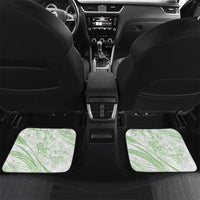 Sharks Couple Dreamy Polynesians Floral Sea Car Mats Emerald LT7 Set 2pcs - Back Emerald - Polynesian Pride