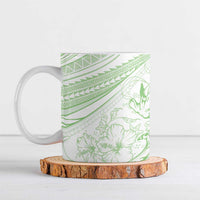 Sharks Couple Dreamy Polynesians Floral Sea Ceramic Mug Emerald LT7 Emerald - Polynesian Pride