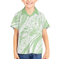 Sharks Couple Dreamy Polynesians Floral Sea Hawaiian Shirt Emerald LT7 - Polynesian Pride