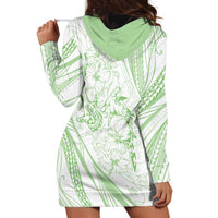 Sharks Couple Dreamy Polynesians Floral Sea Hoodie Dress Emerald - Polynesian Pride