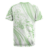 Sharks Couple Dreamy Polynesians Floral Sea Rugby Jersey Emerald LT7 - Polynesian Pride
