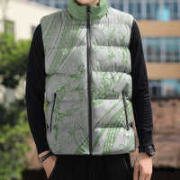 Sharks Couple Dreamy Polynesians Floral Sea Sleeveless Puffer Jacket Emerald LT7 - Polynesian Pride