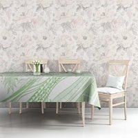 Sharks Couple Dreamy Polynesians Floral Sea Tablecloth Emerald LT7 - Polynesian Pride