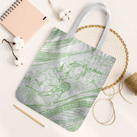 Sharks Couple Dreamy Polynesians Floral Sea Tote Bag Emerald - Polynesian Pride