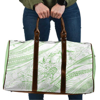Sharks Couple Dreamy Polynesians Floral Sea Travel Bag Emerald - Polynesian Pride