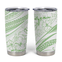 Sharks Couple Dreamy Polynesians Floral Sea Tumbler Cup Emerald - Polynesian Pride
