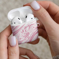 Sharks Couple Dreamy Polynesians Floral Sea AirPods Case Pink LT7 - Polynesian Pride