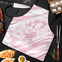 Sharks Couple Dreamy Polynesians Floral Sea Apron Pink - Polynesian Pride