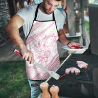 Sharks Couple Dreamy Polynesians Floral Sea Apron Pink - Polynesian Pride