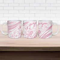Sharks Couple Dreamy Polynesians Floral Sea Ceramic Mug Pink LT7 - Polynesian Pride