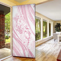 Sharks Couple Dreamy Polynesians Floral Sea Door Cover Pink LT7 - Polynesian Pride