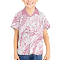 Sharks Couple Dreamy Polynesians Floral Sea Hawaiian Shirt Pink LT7 - Polynesian Pride