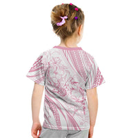 Sharks Couple Dreamy Polynesians Floral Sea Kid T Shirt Pink LT7 - Polynesian Pride