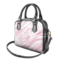 Sharks Couple Dreamy Polynesians Floral Sea Shoulder Handbag Pink LT7 - Polynesian Pride