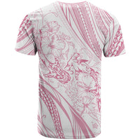 Sharks Couple Dreamy Polynesians Floral Sea T Shirt Pink LT7 - Polynesian Pride
