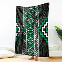 Jade Tukutuku Pattern Aotearoa Blanket Niho Taniwha and Puhoro Motifs LT7 - Polynesian Pride