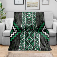 Jade Tukutuku Pattern Aotearoa Blanket Niho Taniwha and Puhoro Motifs LT7 - Polynesian Pride