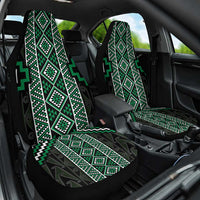 Jade Tukutuku Pattern Aotearoa Car Seat Cover Niho Taniwha and Puhoro Motifs LT7 One Size Green - Polynesian Pride