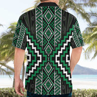 Jade Tukutuku Pattern Aotearoa Hawaiian Shirt Niho Taniwha and Puhoro Motifs LT7 - Polynesian Pride