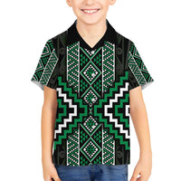 Jade Tukutuku Pattern Aotearoa Hawaiian Shirt Niho Taniwha and Puhoro Motifs LT7 - Polynesian Pride