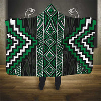 Jade Tukutuku Pattern Aotearoa Hooded Blanket Niho Taniwha and Puhoro Motifs LT7 - Polynesian Pride