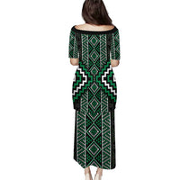 Jade Tukutuku Pattern Aotearoa Puletasi Niho Taniwha and Puhoro Motifs LT7 - Polynesian Pride