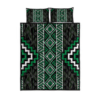 Jade Tukutuku Pattern Aotearoa Quilt Bed Set Niho Taniwha and Puhoro Motifs LT7 - Polynesian Pride